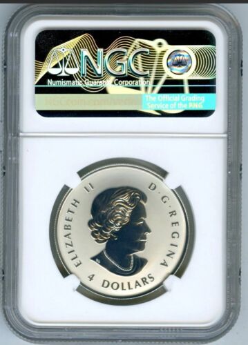 2023 QUEEN ELIZABETH $4 1/2 OZ CANADA NGC PF70 SILVER PROOF 35TH MAPLE LEAF - FR - Picture 2 of 2