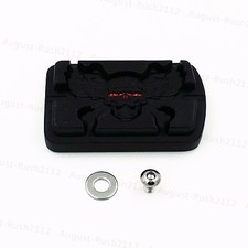 Pastiglia freno a pedale nero Skull per Harley Road King FLHTC FLSTC Road Glide