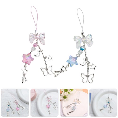 2 Pcs Accessoires Téléphone Portable Pendentifs Caméra Décor Miss Porte-clés - Photo 3 sur 12