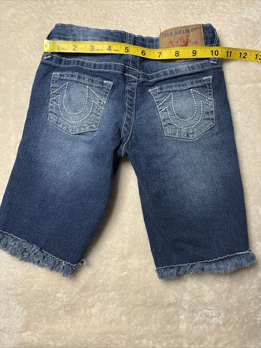 True Religion Girls Bermuda Length Cut Off Shorts Size 7 - Picture 2 of 10