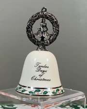 Reed & Barton 12 Days of Christmas 9 Ladies Dancing Bell Ornament 1998 Code NB9 