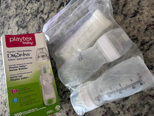 Playtex Drop-Ins Nurser Bottle Liners for Playtex Nursers, Clear/White