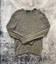 Polo Ralph lauren Men's Cable Knit Old Money Style Sweater Size M
