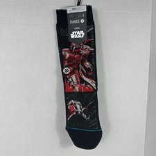 Stance Socks Crew Black Cotton Star Wars Manga Mudhorn Sz Small M 3-5.5 W 5-7.5