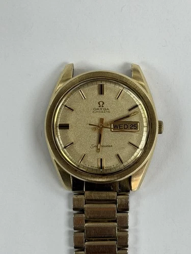 Omega Seamaster 166.032 37mm Mens 1960s Day Date Automatic All Original 14k GF