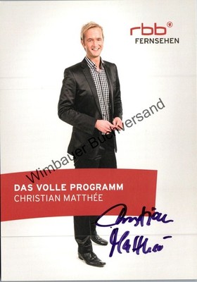Original Autogramm Christian Matthee RBB /// Autograph signiert signed signee Ma