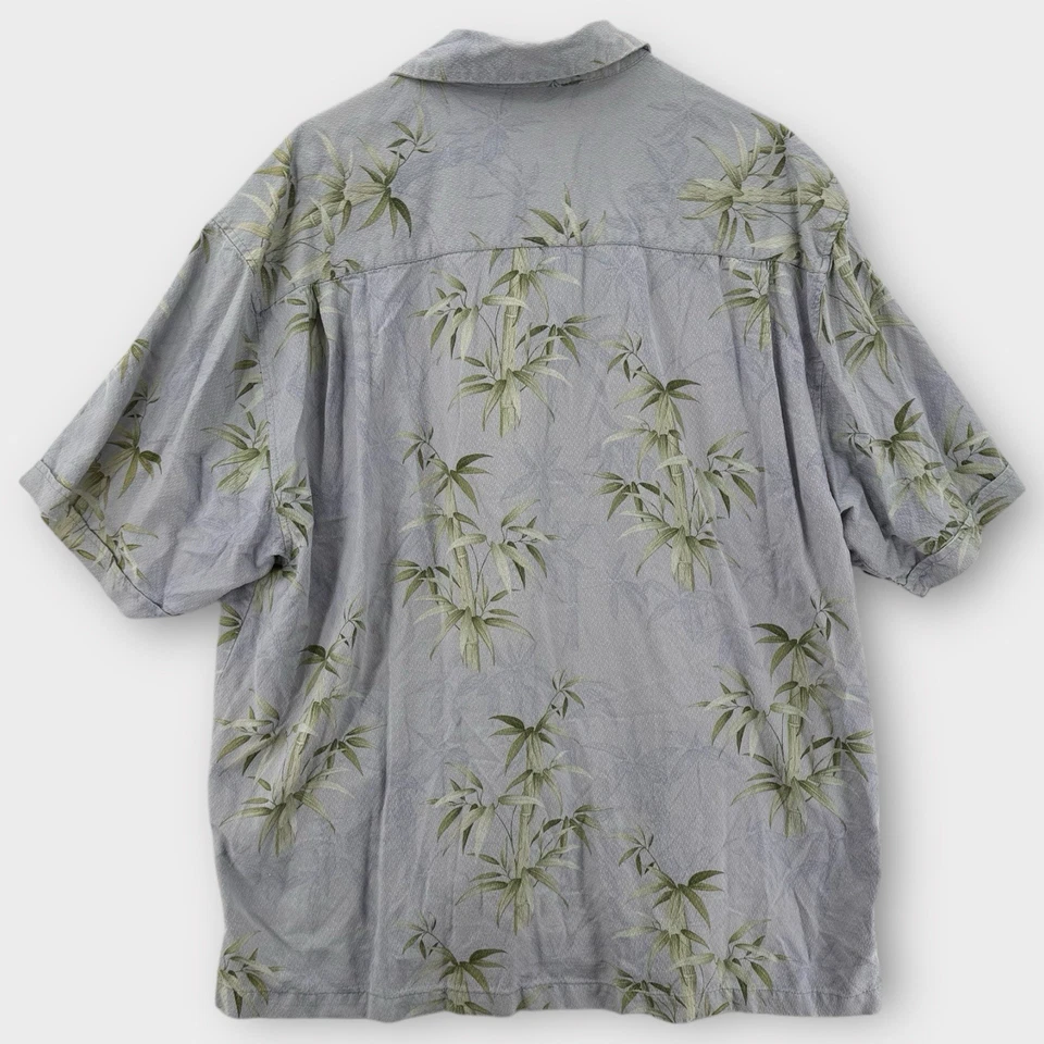 Camisa Jaxx Jamaica De Colección Para Hombres XXL Azul Floral Texturizada Aloha Camp Jacquard Foto 2 de 4