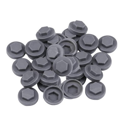 Abeicy 400 Packs Steel Gray 8mm Hex Roofing Screw Caps, Waterproof