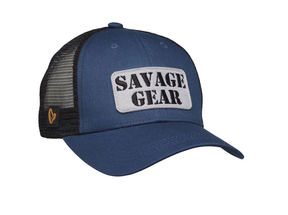 Savage Gear Logo Badge Cap Teal Blue Sonnenschutz Basecap Truckercap Angeln NEW - Bild 1 von 1