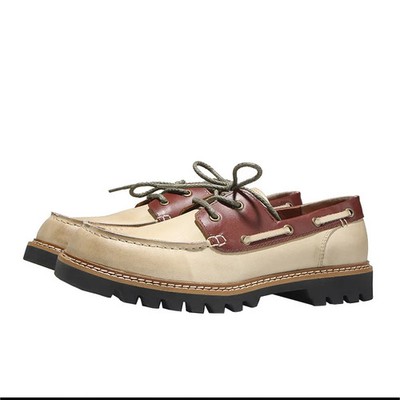Men's Outdoor Genuine Leather Fashion Lace Up Men's Soft Casual Office Shoes