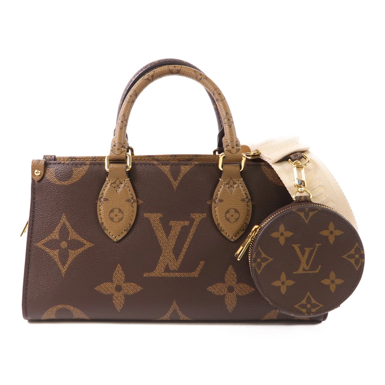 LOUIS VUITTON（LV） Borsa Louis Vuitton LV GHW On The Go East West 2 vie M46653 monogramma rovescio gigante
