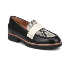 Limited stock VIONIC Women's Cleo Loafer - Black Snake Print Leather NEW WITH BO
