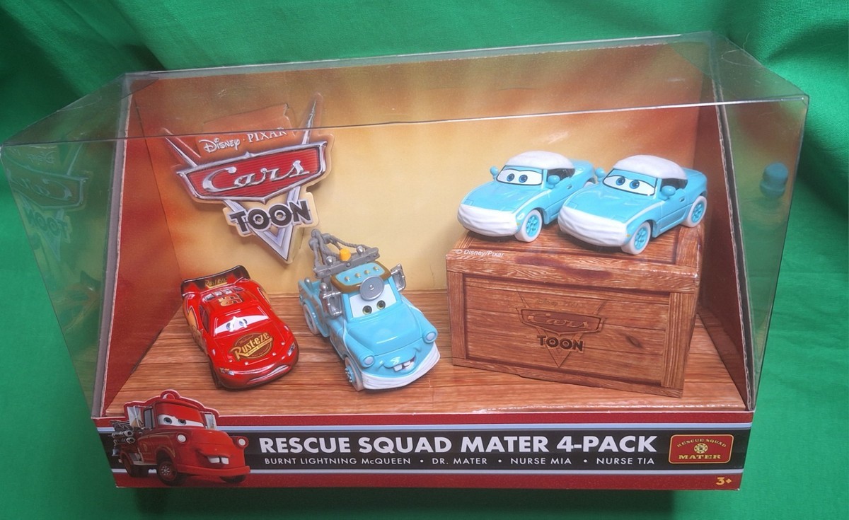 ディズニーカーズ  新品 RESCUE SQUAD MATER 4PACK Disney Pixar CARS TOON Rescue Squad Mater 4-Pack - DOCTOR