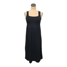 Madewell Knit Tank Midi Dress Womens Size XS Black Wide Strap Casual Capsule