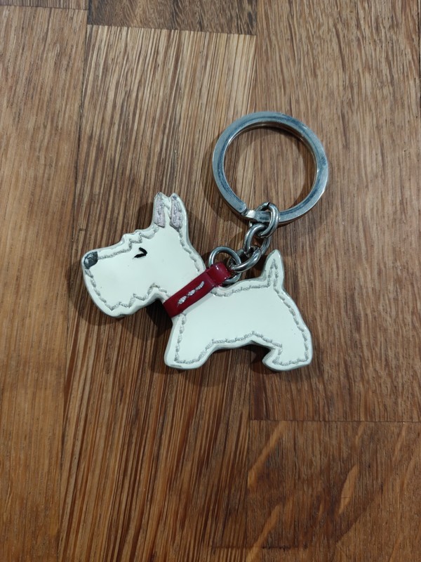 Rare Coach Scottie Westie Terrier Dog Key Chain Bag Charm ~ F62936