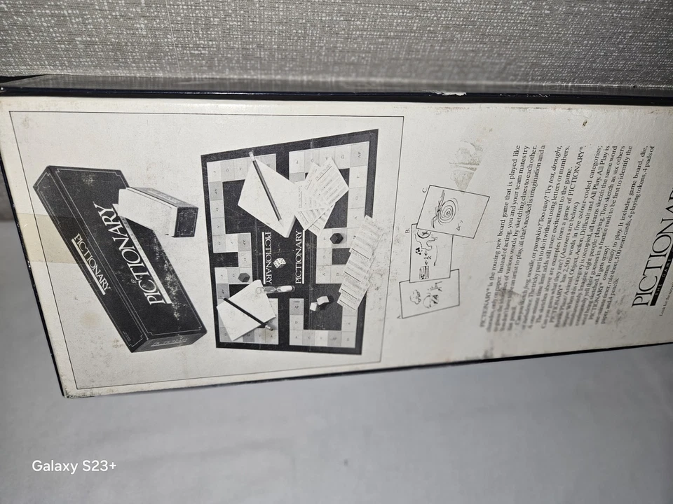PICTIONARY 1987 Board Game Parker Vintage Quick Draw Charades Contents Are New - Image 3 of 4