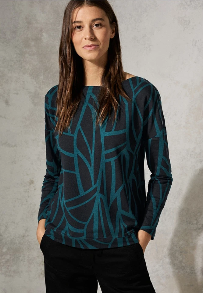 Cecil Shirt mit Knöpfen in der Farbe schwarz - Bild 2 von 4