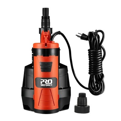 Prostormer Sump Pump, 1/2HP 2110GPH Sumbersible Water Pump, Portable Electric...