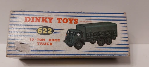VINTAGE DINKY TOYS 622 10 TON ARMY TRUCK  MILITARY MODEL BOXED V/G CONDITION .