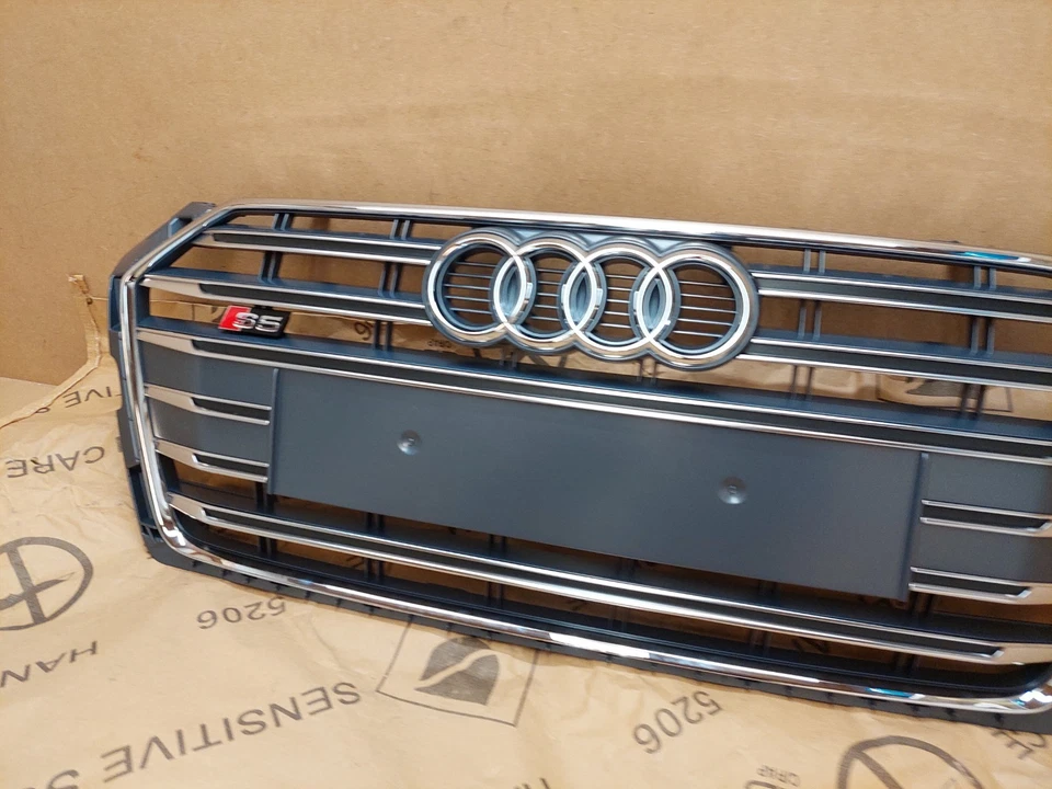 Parachoques delantero Audi S5 parrilla radiador línea S 8W6853651AP RP5 genuino NUEVO negro Foto 4 de 4