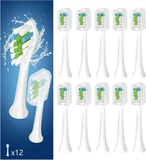 12 Pack Replacement Toothbrush Heads Compatible with Fairywill Electric White