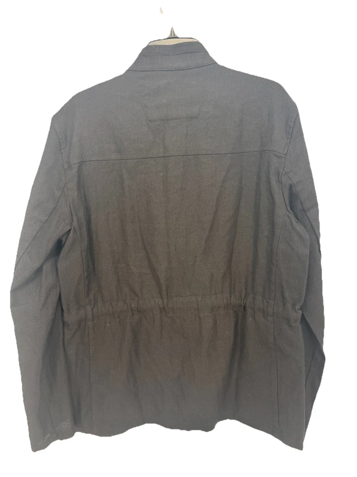 $598 John Varvatos Collection Men's Field Linen Blend Jacket Black 48 EU /US 38 - Image 3 of 4