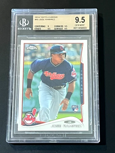 2014 Topps Jose Ramirez #424 Rookie RC BGS 9.5 Gem Mint Guardians 6603