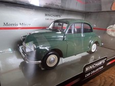 Miniature Minichamps Morris Minor Cabriolet Vert 1/18 - Occasion Boîte Abîmée
