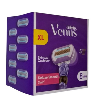 Gillette Venus Deluxe Smooth Swirl Rasierklingen / Ersatzklingen 8er Pack