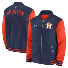Houston Astros Nike 2026 Authentic Collection Dugout Full-Zip Bomber Jacket MLB