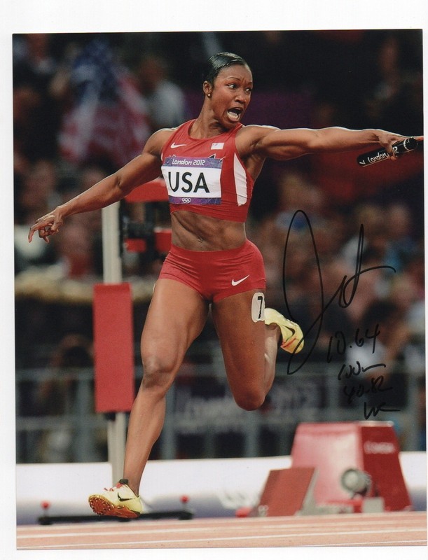 Carmelita Jeter signed autograph 8x10 Photo No COA Pass BAS PSA JSA Hot Sexy