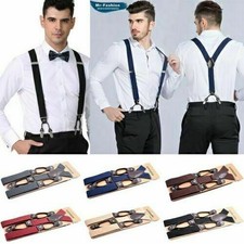 Y Type 6Color Braces Button Heavy Duty 35mm Suspenders Elastic Men Trousers Back