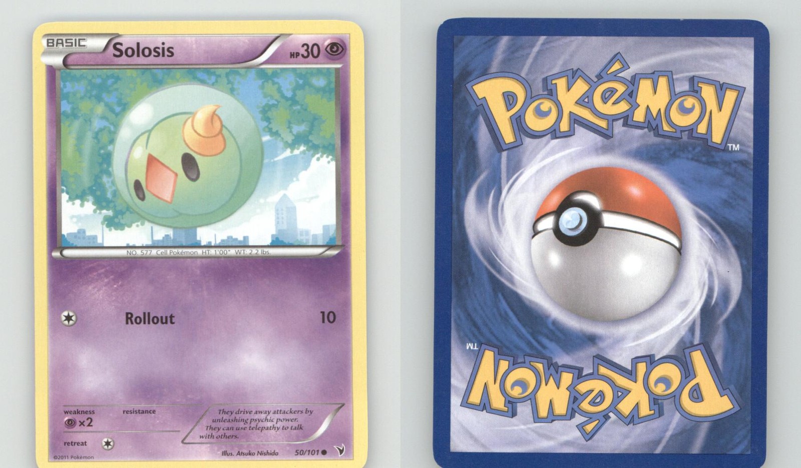 SOLOSIS 50/101 COMMON NOBLE VICTORIES POKEMON NEAR MINT