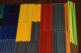300 Knex Rods Mixed Standard Replacement Parts Yellow Red Gray Black Tan Pieces