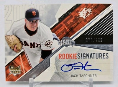 2006 SPx Baseball JACK TASCHNER Rookie Signatures /999 San