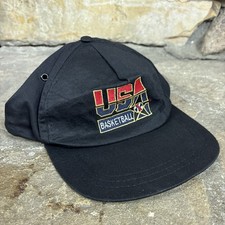 Vintage USA Basketball Dream Team 1992 Cap Black Red Snapback Mcdonalds NBA Hat