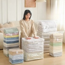 2pcs Thick Storage Bags for Clothing Quilts Compression Storage Bags Clear
