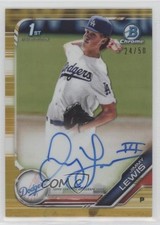 2019 Bowman Draft Chrome Pick Gold Refractor 24/50 Jimmy Lewis #CDA-JL Auto 1k7b