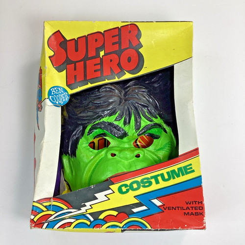 Retro Vtg Incredible Hulk Ben Cooper Halloween Costume Medium Marvel Comics 264
