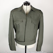 Vintage Greek Army Ike Jacke Mantel Military oliv khaki Uniform 60er-90er Medium
