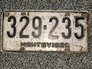 Originale targa d'epoca di Montevideo Uruguay (Sud America)_Molto ricercata