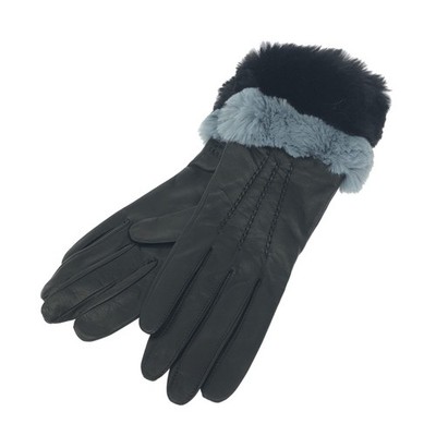 Lanvin En Bleu Gloves Lamb Leather Black Women'S / 240001171735