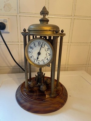 JUF RARE 400 JOURS UHR Day Torsion Anniversary BANDSTAND LOUVRE 6 PILLAR Clock