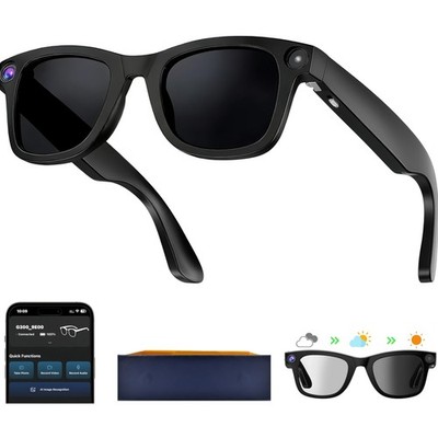 Smart Glasses Camera HD Voice AI Translation Open-Ear Audio for Life & Work