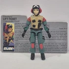 G.I. Joe ARAH LIFT-TICKET V1 1986 Vintage Action Figure Cartoon Toy & File Card