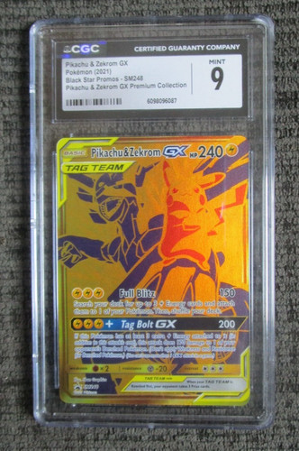 Pikachu & Zekrom-GX graded CGC 9 for sale on eBay