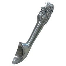 VINTAGE ARTHUR COURT METALWARE ICE CREAM SCOOP ROOSTER ALUMINUM OR PEWTER VGUC