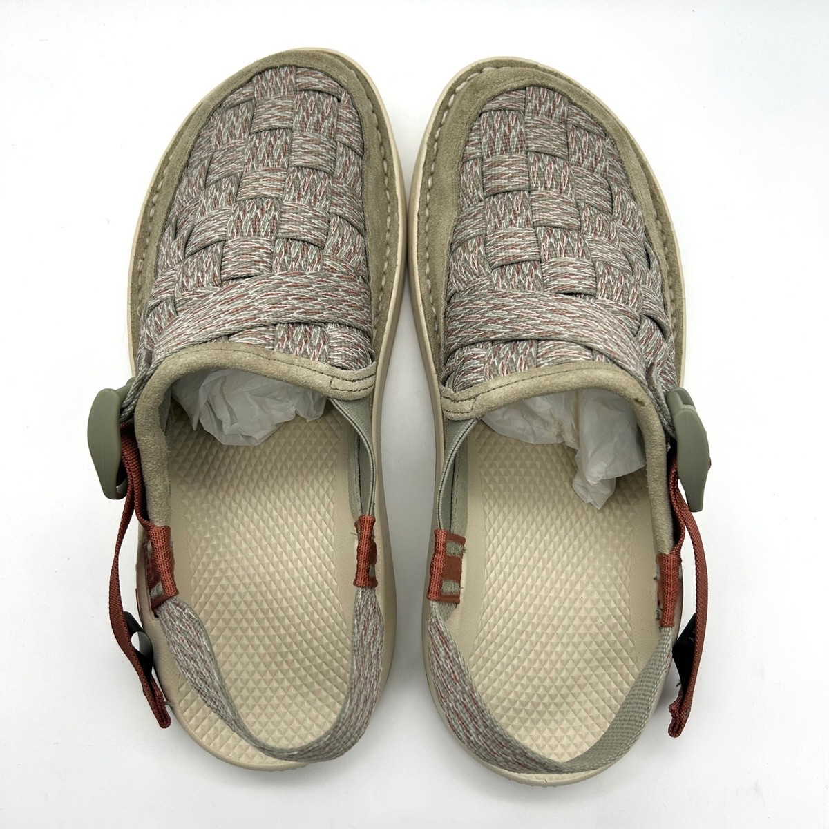 Chaco Canyon Woven Clog Mens 11 Hut Fungi Beige Kaki Suede  display picture 1