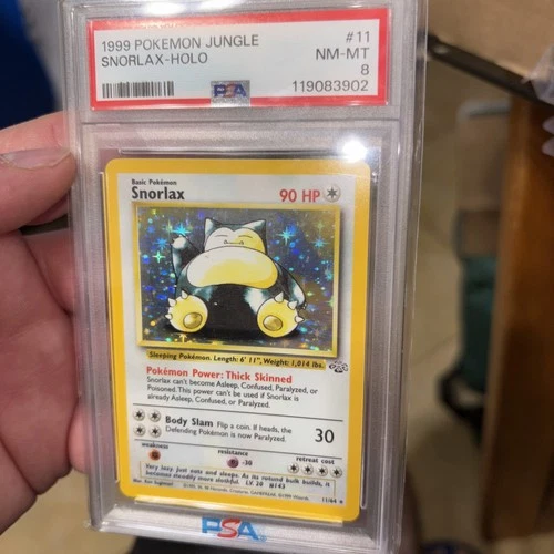 Snorlax 11/64 Jungle Holo PSA 8 🔥