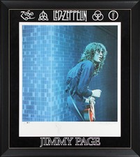 Jimmy Page Signed & Framed 30x33 Sandra Lawrence Print LE #219/300 Auto 10 BAS